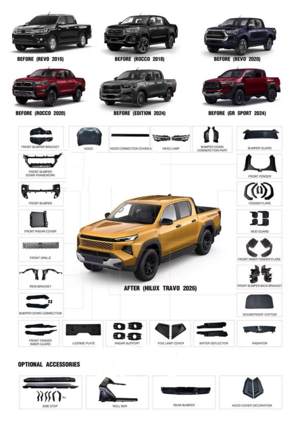 671802928_1578104287648813_7688655378024019376_n 2015-2025 HILUX REVO UPGRADE TO 2026 TRAVO BODY KITS